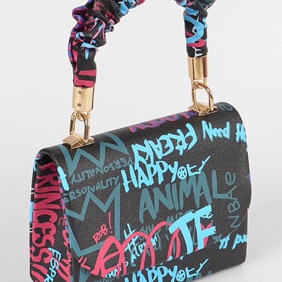 Graffiti Clutch crossbody purse - Picture 2 of 5